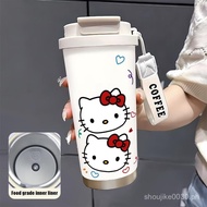 office ins office insulated cup compact Insulated cup coffee cup Cartoon coffee mug KT avatar design