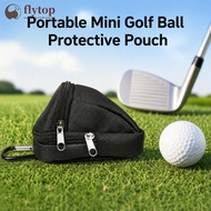 FLYTOP Portable Mini Golf Ball Pouch Waist Bag with Hook and Zipper Golf Outdoor Practice Accessory 