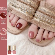 Nước Sơn Móng Tay Mailtos T48 Coffee Caramel White Effect Quick Dry No Baking Long Lasting Odorless 