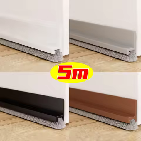 5/3/1M Door Bottom Brush Seal Strip with Brush Dust Prevent Rubber Blocker Insect Proof Reduce Noise