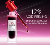 SKINTIFIC 12% Acid Peeling Solution Serum 30ml | Eksfoliasi Essence Wajah Mengangkat Sel Kulit Mati 