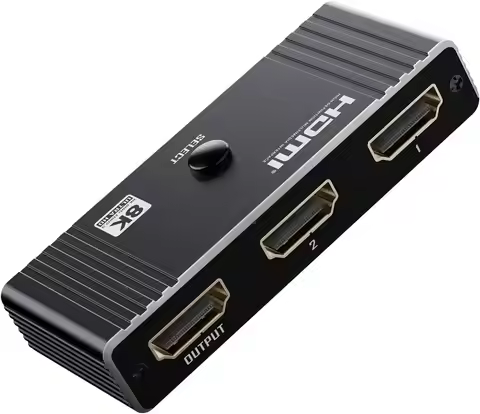 Bi-Directional 8K HDMI2.1 Switcher 2 in 1 out 8K@60Hz 4K@120Hz 48Gbps HDMI Switch with Remote Contro