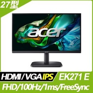 &lt;福利品&gt;Acer EK271 E 護眼抗閃螢幕(27型/FHD/HDMI/VGA/IPS)9805.271E0.301