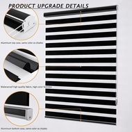 Curtain Roller ( 6ft x 6ft ) - Sales Zebra Blinds Lebar 180cm x Labuh 180cm Langsir Moden Black Grey
