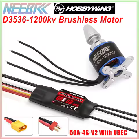 3536 1200KV Brushless Motor 2-4S w 50A V2 UBEC ESC Speed Controller for RC FPV Drone Fixed Wing Airp