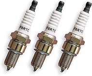 Pack of 3 F6RTC Spark Plug Replacement for Lawnmower and Small Engines Tractor, for 7822/6634/BPR6ES