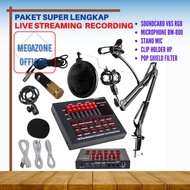 paket podcast 2 orang mic microphone bm800 mixer v8s v8 plus lengkapV8s Clip On Mic
