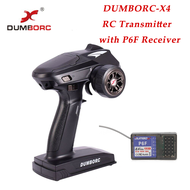 DUMBORC ชุด X4 X6ส่งสัญญาณ6CH 2.4G W/ X6FG Gyro ตัวรับสัญญาณ X6F ไฟ LED สำหรับ1/8 1/10 RC รถยนต์เรือ