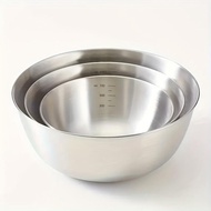 Stainless steel bowl set – one silver salad bowl with one silver stainless steel wire clea