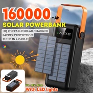 [Ready Stock]New Solar Energy Powerbank PD40W Power Bank 160000mAh Fast charging Mobile Battery Port