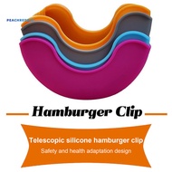 PEK-Hamburger Holder Safe Food Grade Adjustable Retractable Hamburger Clip for Home