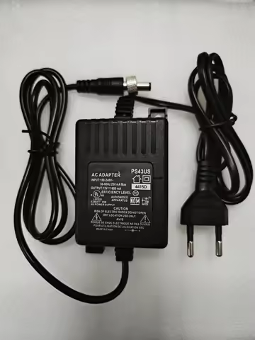 PS43US Output 15V 600mA 2m Length Power Supply Charger For Shure Wireless Microphone Adapter EU Plug
