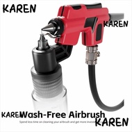 KARENGOODS Wash-Free Airbrush, For DSPIAE PT-AB with Marker Rack 50ml Mixing Jar, Modeler Hobby Easy
