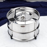 Behogar Stackable Stainless Steel Pressure Cooker Steamer Insert Pans Sling 5-6 Quart Instant Pot Ac