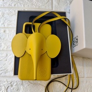 Loewe大象手機殼｜檸檬黃真皮款 適配iPhone 11