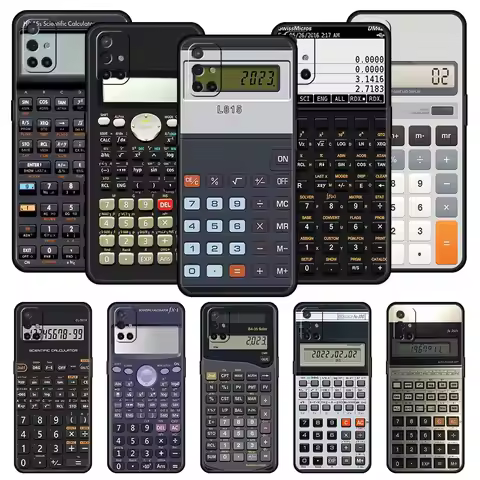 Retro Calculator Phone Case For OnePlus 13 12 11 10 9 8 7T Pro 13R 12R 10R 9RT 8T Nord N200 N30 2T C