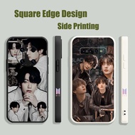 Casing For Samsung A52 A51 A21S A71 M10 M12 A52S A30S A50S BTS Jeon Jungkook JK black aesthetics KR002 Phone Case Square Edge