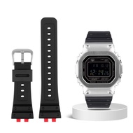 สายนาฬิกา Casio G-SHOCK GMW-B5000สำหรับผู้ชายสายรัดข้อมือยางกันน้ำอุปกรณ์เสริมแบบห่วงสเตนเลสพร้อมเครื่องมือ
