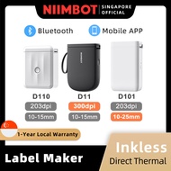 NIIMBOT Home Label Maker D11 D110 D101 Portable Bluetooth Inkless Sticker Printer Label Machine