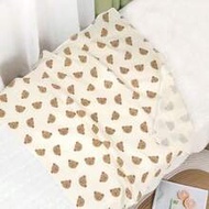 1pc 80*80cm Baby Bear Pattern Soft & Comfortable Lightweight Blanket, Suitable For Spring And Summer