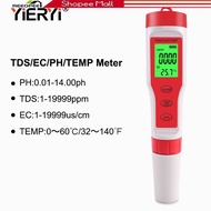 LBTRTA PH Meter 4 in 1 Water Quality Tester PH/TDS/EC/Temperature Meter EC Tds meter for hydroponics