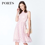PORTS PORTS Women's Summer Temperament Elegant Floral Lace Sleeveless Dress Women LN8D164HLO017