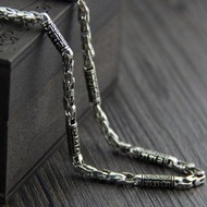 真正的 S925 純銀 5 毫米粗鏈項鍊，無吊墜雕刻