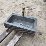Blue stone washbasin, stone square outdoor courtyard washbasin, mop sink, household stone sink, ston