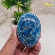 Blue Apatite Crystal Palm Stone - Blue Apatite Healing Crystal - Blue Apatite Gallet - 06