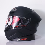 Helm KYT TT Course Plain Matt Black Full Face Hitam Doff Polos