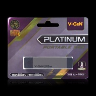 SSD Portable V-GeN Platinum 512GB SSD External Vgen USB 3.2 Type-C