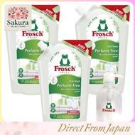Frosch Fragrance-Free Dishwashing Liquid Refill 800ml 3-Pack with Zubizuba Sponge & Pump Bottle Set