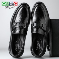KY/🏅Cartelo Crocodile（CARTELO）Cartelo Crocodile Men Breathable Casual Leather Shoes Slip-on Cowhide Men's Shoes Sloth Le