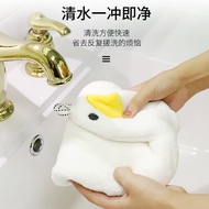 Little Duck Household Hand Towel Thickened Cartoon Coral Fleece Absorbent Towel Cute Goose Kitchen B