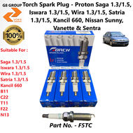Torch Spark Plug - Proton Iswara Saga Wira Satria (1.3/1.5) Kancil 660 Sunny Vanette & Sentra ( F5TC