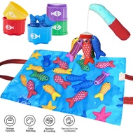 New Product#热款趣味数字启蒙布书折叠钓鱼地毯垫 Baby Game Blanket Early Education 2 in 1 8ee
