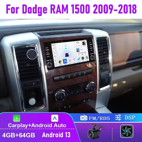 4+64GB For 2009-2012 Dodge RAM 1500 Apple Carplay Android Auto Car Stereo Radio FM GPS Navi Head Uni