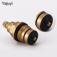 Yajuyi SiaBiced Cartridge Valve Faucet Cartridge Hot and Cold Water Spool 2 Tooth Brass Tap Cartridg