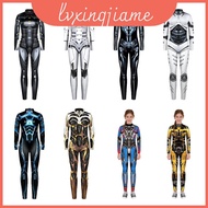 Fiber Robot Polyester Armor Print Halloween Bodysuit Costume Cosplay