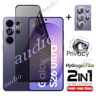 Samsung S26 Ultra 5G 2in1 Front Lens Private Hydrogel Film For Samsung Galaxy S26 Ultra Plus S26Ultr