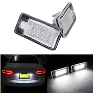 2X LED Number License Plate Lights Lamps 8E0807430A 8E0807430B 8E0943021B 8E0943022B For Audi A4 S4 
