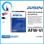 100%  AISIN Fully Synthetic ATF AFW-VI/ATF-6 Automatic Transmission Fluid (4L) NJW