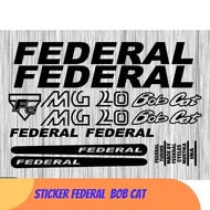 Federal bob cat sticker federal bicycle cutting sticker
