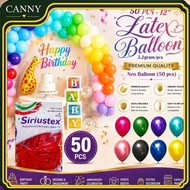 50 PCS - 12" Latex Balloon 3.2gram/pcs PREMIUM QUALITY Neo Balloon (50 pcs)