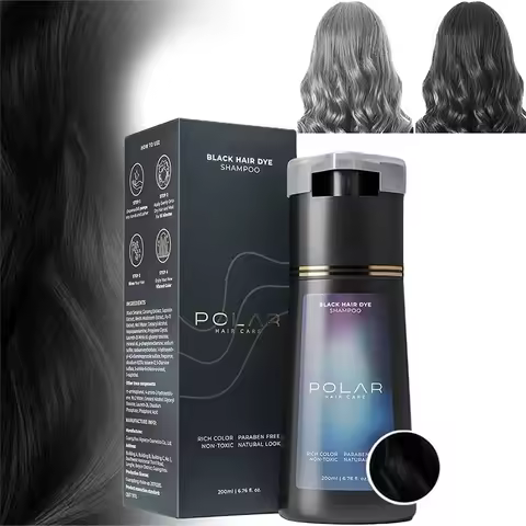 3-in-1 Hair Dye Shampoo Quick Color Shampoo White Hair Quick Blackening Shampoo Oil Control Fluffy S