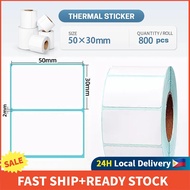50x30mmThermal Sticker Paper, Barcode Sticker, Label Sticker for Thermal Printer Thermal Paper