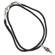 Chrome Hearts 疊戴匕首手鍊，棉繩，銀/黑色，約 3.0 克，男女通用 [二手]