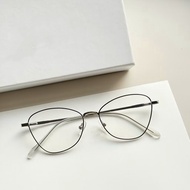 Fake near-sighted glasses, high-quality metal-rimmed cat-eye near-sighted glasses frame 80051 Jolie 