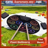 [AS] Musical Drum Set with USB Cable Electric Drum Pad for Adult Beginner Instrument