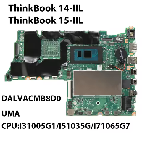Laptop Motherboard For Lenovo ThinkBook 14-IIL/15-IIL DALVACMB8D0 With CPU:I3-1005G1 I5-1035G7 I7-10